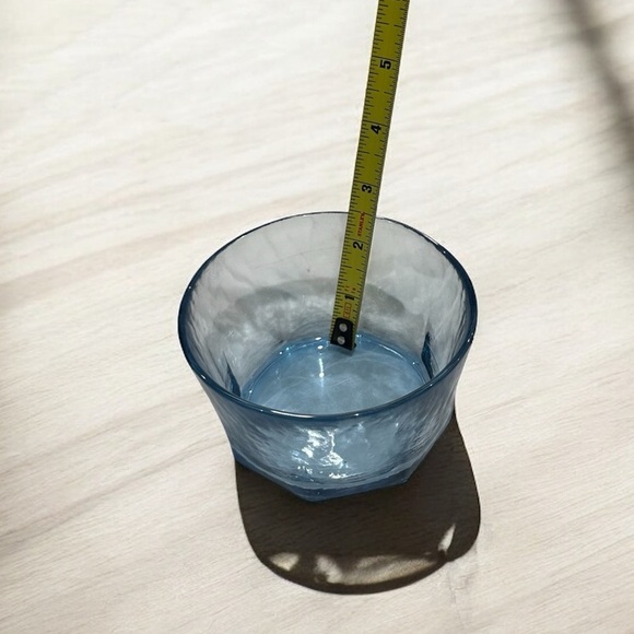 Octagonal Glass Trinket Dish Translucent Blue - Picture 8 of 9